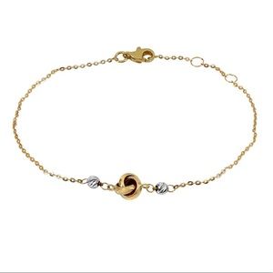 10K Yellow Gold Love Knot Bracelet